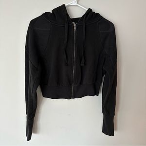 Black forever 21 crop hoodie